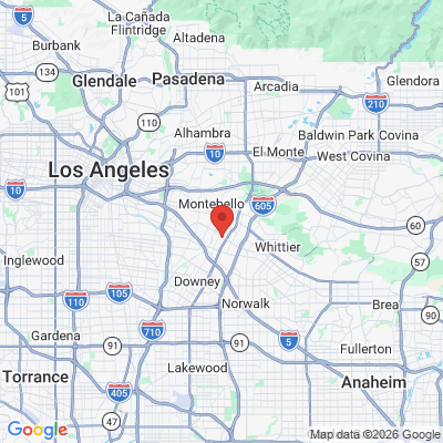 Map to Dental Rivera office in Pico Rivera, CA