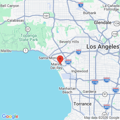 Map to Marina dentistry office in Marina Del Rey, CA