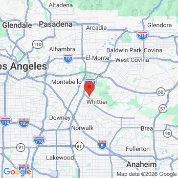 Map to Yong H Kang, DDS Inc office in Whittier, CA
