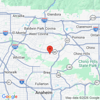 Map to Ting Cho DDS office in Rowland Heights, CA