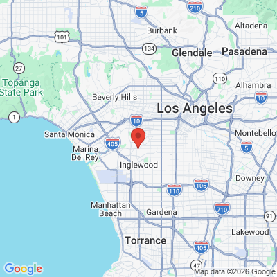 Map to Overhill Dental office in Los Angeles, CA