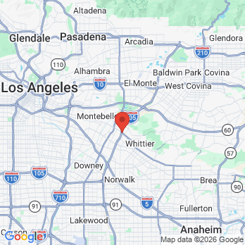 Map to Smile Center  office in Whittier, CA