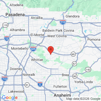 Map to Canyon Dental office in Hacienda Heights, CA
