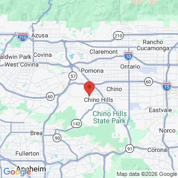 Map to Hillcrest Dental Studio office in Chino Hills, CA