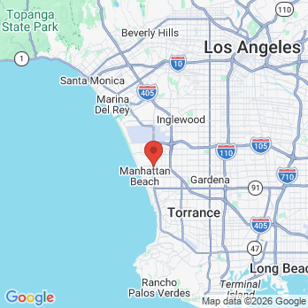 Map to Toothlings Pediatric Dentistry office in Manhattan Beach, CA