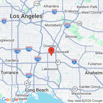 Map to Bellflower Oral Facial Surgery and Dental Implant Center  office in Bellflower, CA