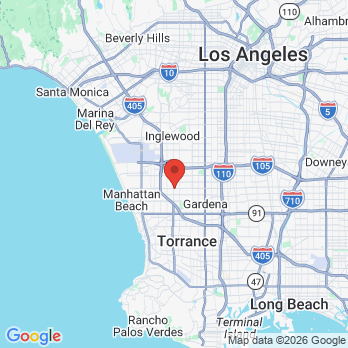 Map to Hanna Dentistry office in Lawndale, CA