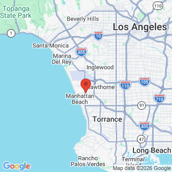 Map to Manhattan Beach Endodontics  office in Manhattan Beach, CA