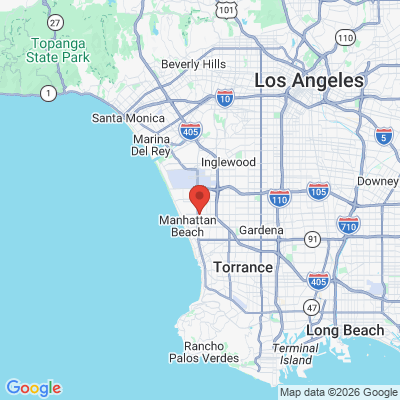 Map to Modern American Dentistry office in Manhattan Beach, CA