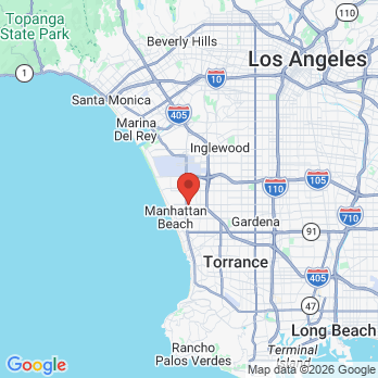 Map to Modern American Dentistry office in Manhattan Beach, CA