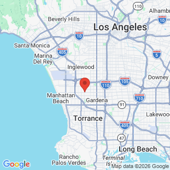 Map to Happy Light Dental office in Hawthorne, CA