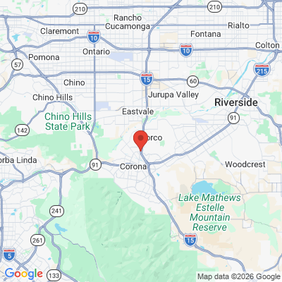 Map to  office in Norco, CA