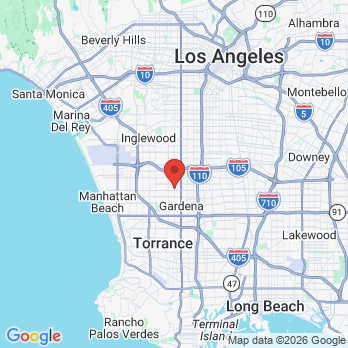 Map to Healthy Smiles Premier Dental office in Gardena, CA