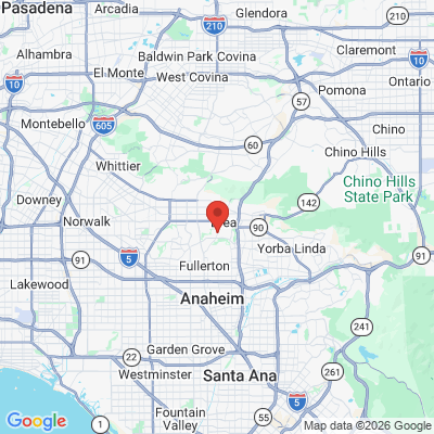 Map to  office in Fullerton, CA