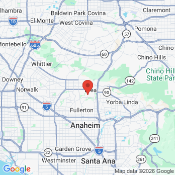 Map to Ace Dental Specialties office in Fullerton, CA