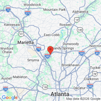 Map to 3Sixty Dental office in Atlanta, GA