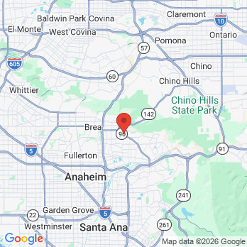 Map to Tranquility Dental Arts office in Placentia, CA