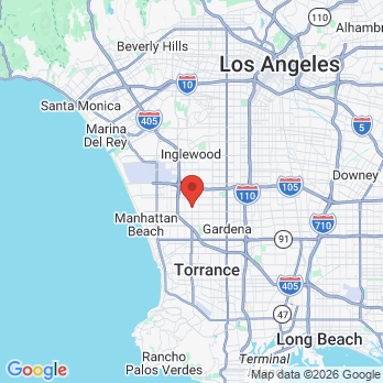 Map to Family and Cosmetic Dentistry office in Hawthorne, CA