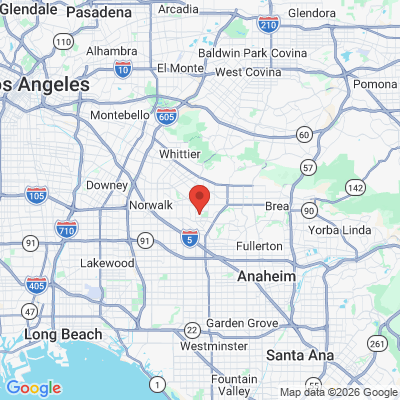 Map to  office in La Mirada Dental Care