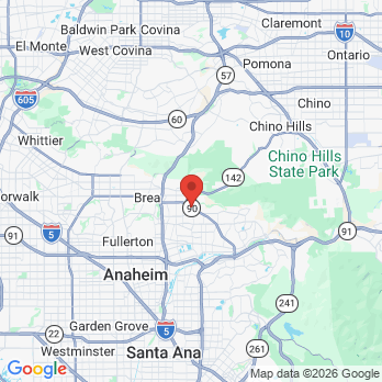 Map to Daniel H. Lee, DDS, Inc. office in Placentia, CA