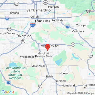 Map to  office in Moreno Valley, CA