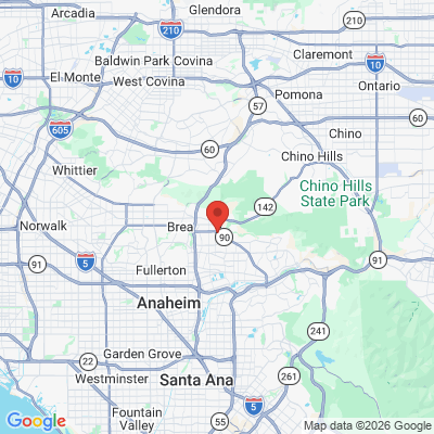 Map to Artistic Dental   office in Brea, CA