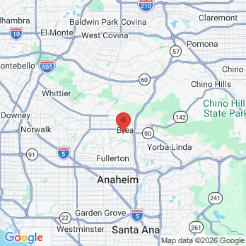 Map to Cornerstone Dental Care  office in Brea, CA