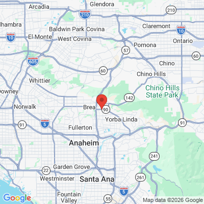 Map to  office in Brea, CA
