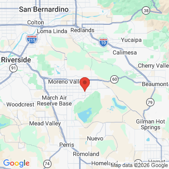 Map to MORENO BEACH DENTAL office in Moreno Valley, CA