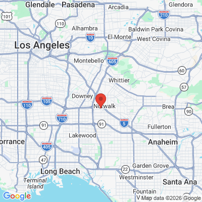 Map to  office in Norwalk, CA