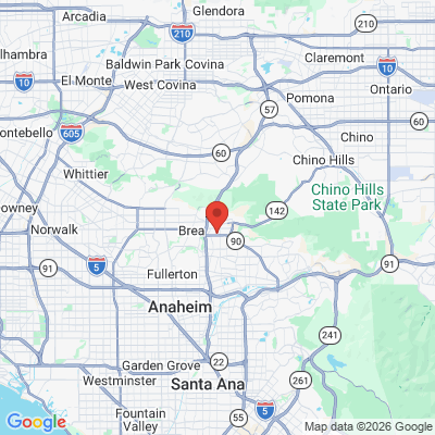 Map to  office in Brea, CA