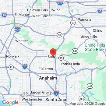 Map to Brea Ranch Dentistry office in Brea, CA