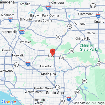 Map to  office in Brea, CA