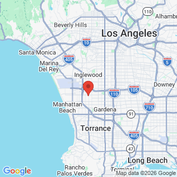Map to south bay dental studio office in Hawthorne, CA