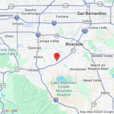 Map to Dental Specialists of Riverside office in Riverside, CA