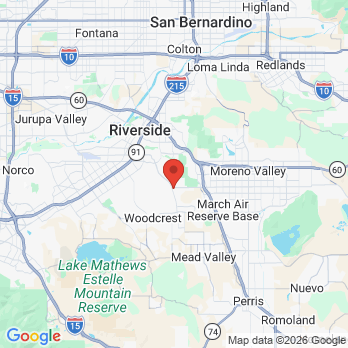 Map to Mission grove dentistry office in Riverside, CA
