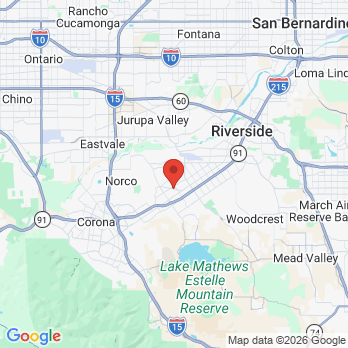 Map to efren p rodriguez dds office in Riverside, CA