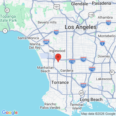 Map to Comfort Dental Center office in Hawthorne, CA