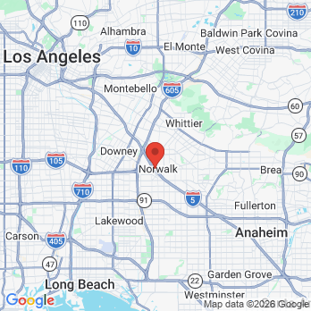 Map to Ralph Nicassio, D.D.S. office in Norwalk, CA