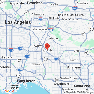 Map to  office in Norwalk, CA