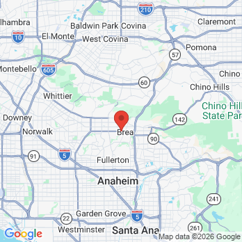 Map to Shine Dentistry office in Brea, CA