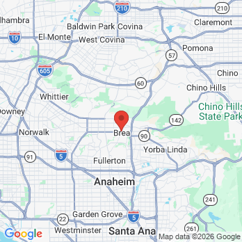 Map to Smile Design Advanced  office in Brea, CA