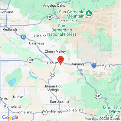 Map to  office in Beaumont, CA