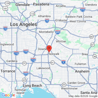 Map to  office in Norwalk, CA