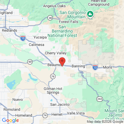 Map to  office in Beaumont, CA