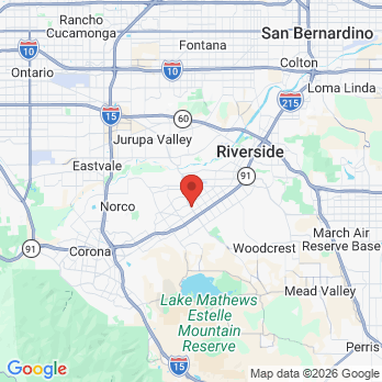 Map to Van Buren Dental Group office in Riverside, CA