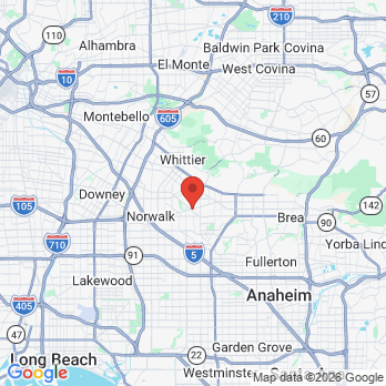 Map to New Age Dental office in La Mirada, CA