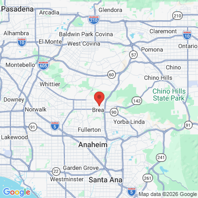 Map to Energetic Smile office in Brea, CA
