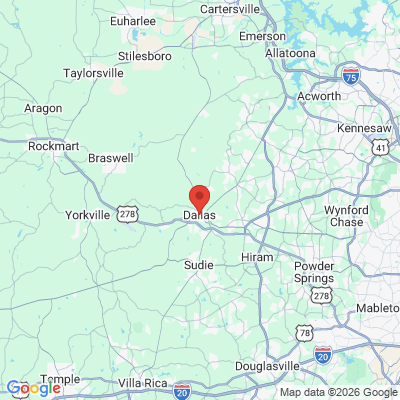 Map to  office in Dallas, GA