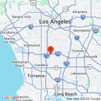 Map to Dr Anthony Olatunji Smiles DMD Inc office in Los Angeles, CA